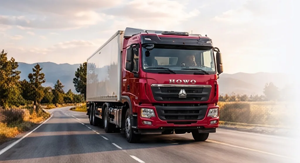 Sero Sino Truck commercial transport driving on Ethiopian highway